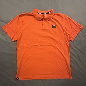 KTM Polo Mens 2XL Orange Short Sleeve Racing Motor Dirt Bike Shirt Logo